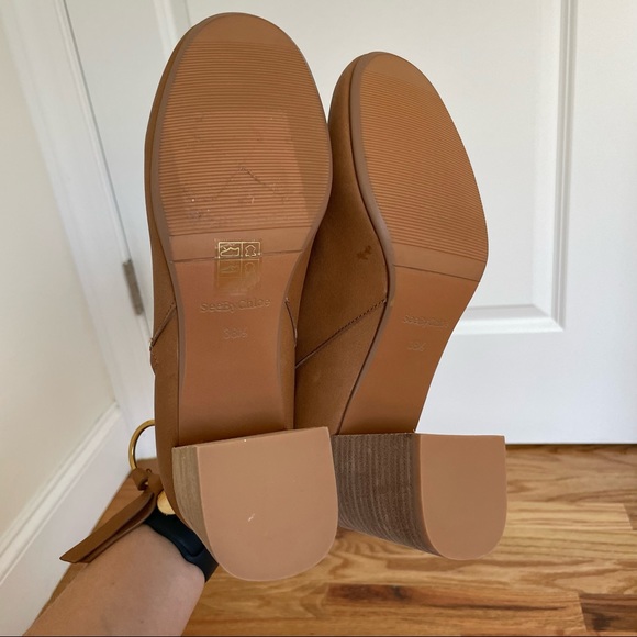 See by Chloe Sueded Leather Square Toe Booties - Picture 6 of 10